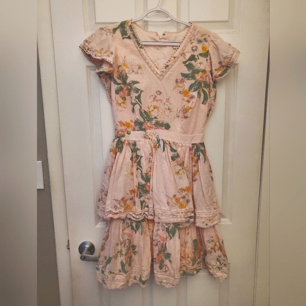 Rachel parcell, xs, pink floral dress